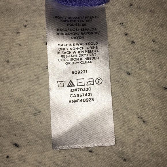 NWT - LOFT Blue Mixed Media Top, Size LP - Picture 6 of 10